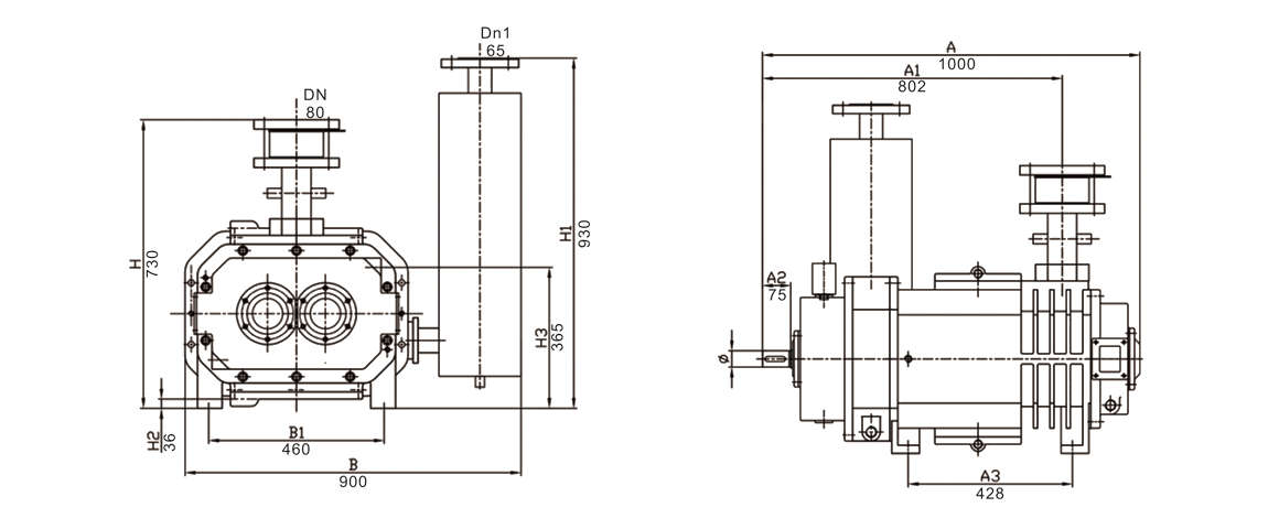 RSP800干式螺杆真空泵